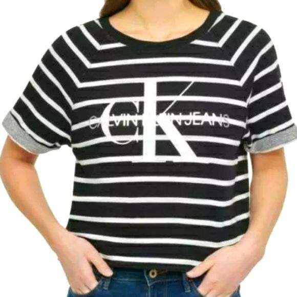 Calvin Klein Tops - NEW Calvin Klein Monogram Logo Short Sleev…